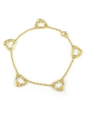 Tiffany & Co Bracelet Open Heart 18k Yellow Gold